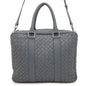 Bottega Veneta INTRECCIATO 2WAY Business Bag Gray Leather
