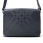BURBERRY Embossed Check Messenger Bag Black81019221 Calf Leather