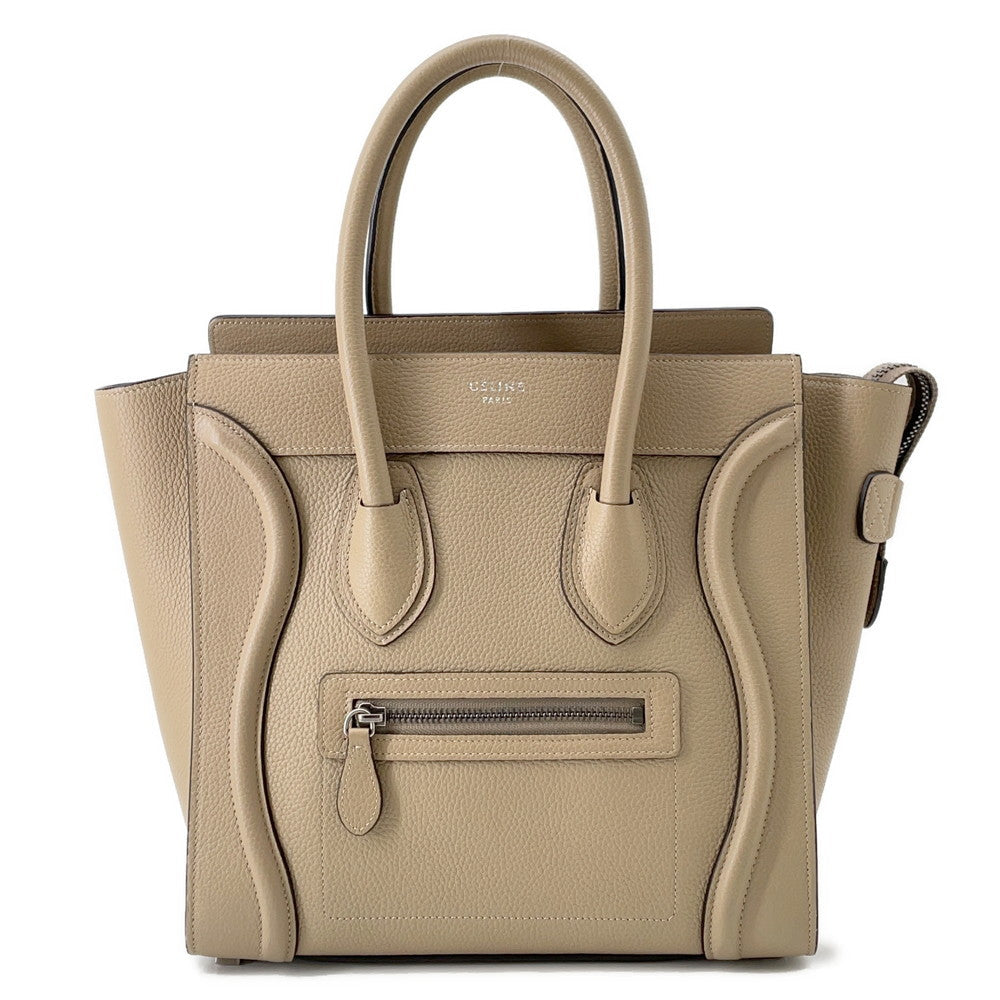 CELINE Luggage shopper Beige167793 Leather Size micro