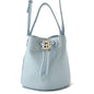 BURBERRY TB Bucket Drawstring Shoulder Bag Light Blue8070635 Leather Size Mini