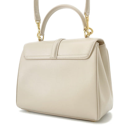 CELINE 16 S ¨ze Shoulder Bag Beige Calf Leather Size Small