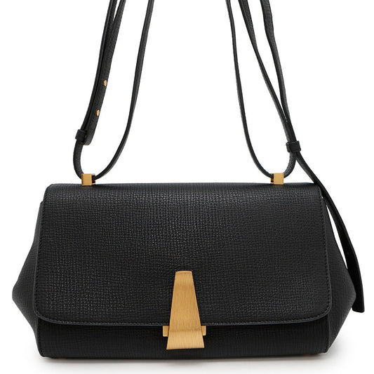 Bottega Veneta Angle Palmellato Shoulder Bag Black576143 Leather