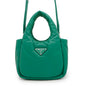 Prada Logo 2-Way Mini Handbag Green1Ba359 Soft Nappa Leather Rovelle Bags