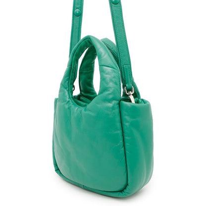 Prada Logo 2-Way Mini Handbag Green1Ba359 Soft Nappa Leather Rovelle Bags