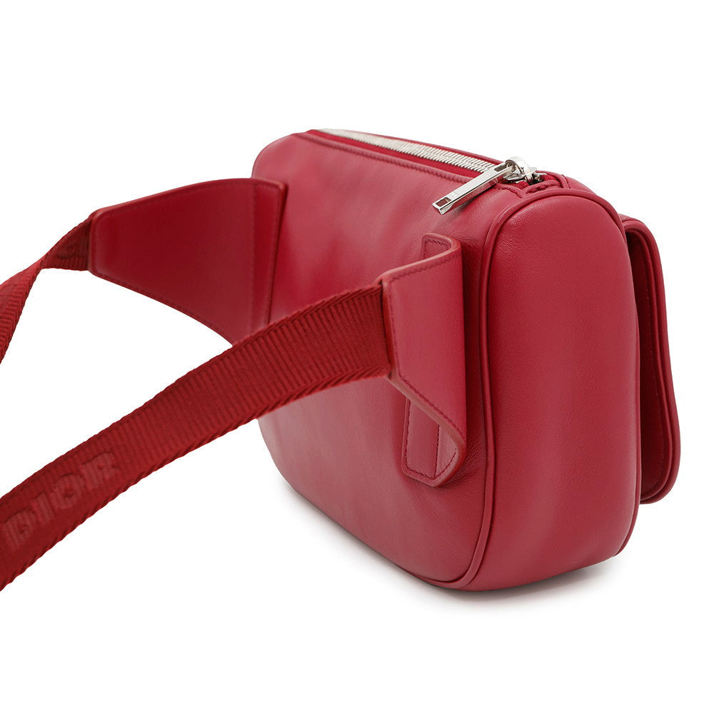 Dior Galaxy Saddle Crossbody Bag Red Leather Rovelle Bags