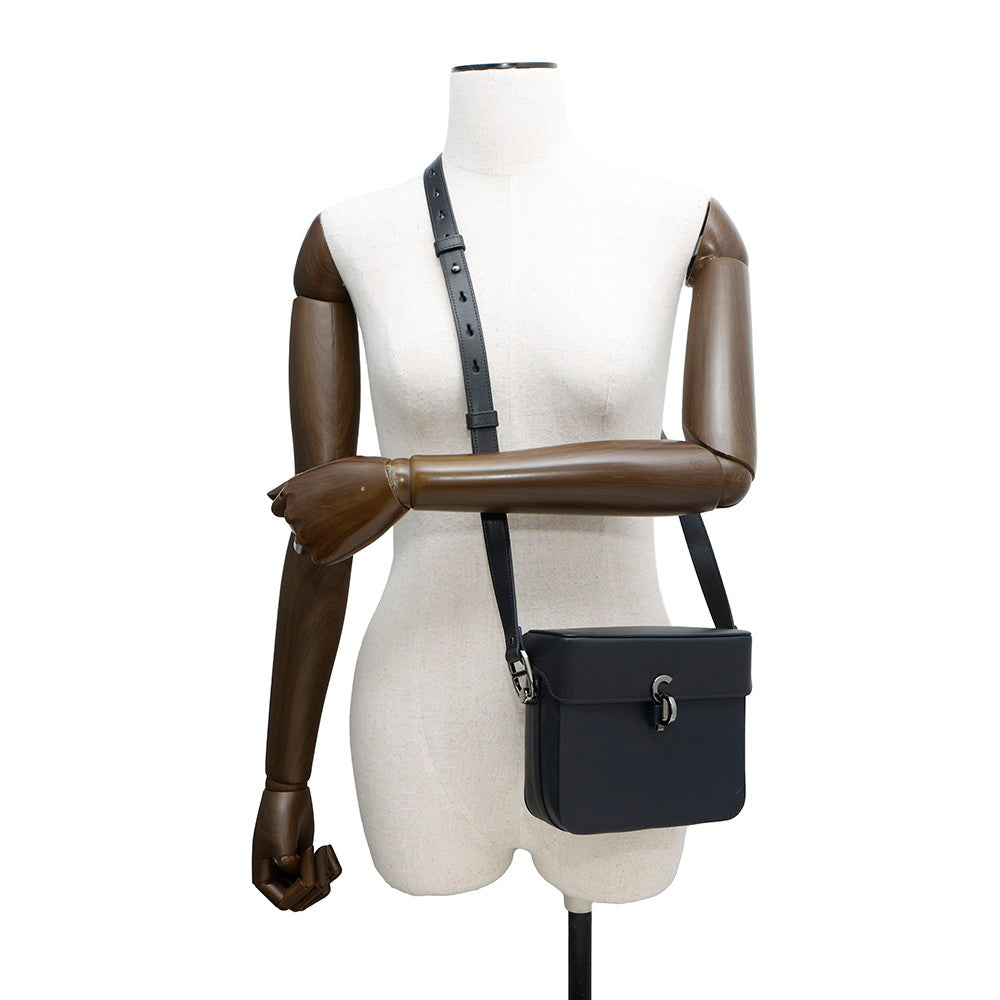 Dior CDMetal Shoulder Bag Navy Leather Rovelle Bags