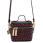 Dior Heart 2-Way Shoulder Vanity Pouch Navy/Red Leather Rovelle Bags