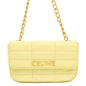 CELINE Mono Chrome Chain Shoulder Bag Yellow111273 Leather