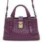 Bottega Veneta INTRECCIATO Roma Handbag Purple489509 INTRECCIATOLeather Size Small