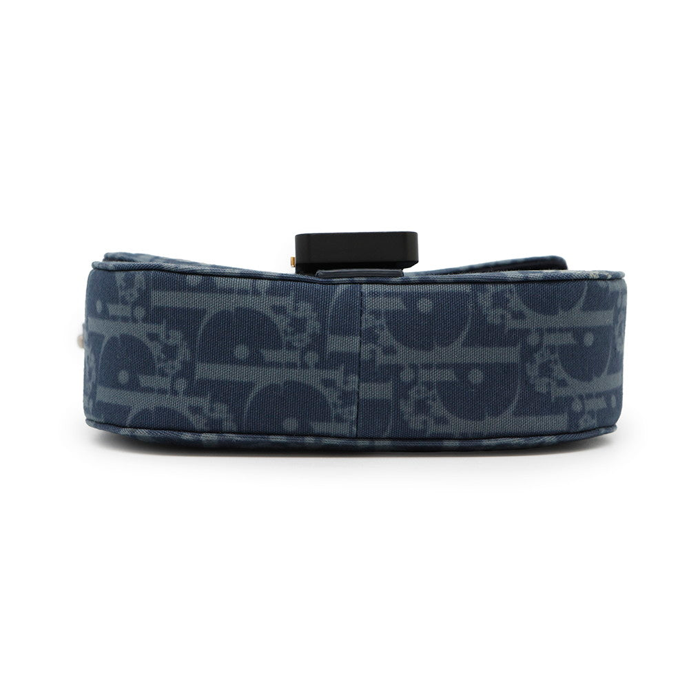Dior Oblique Dior Tears Saddle Messenger Bag Blue/Navy2ADCA435DDO Canvas Leather Size Mini Rovelle Bags