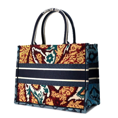 Dior Book Tote Embroidery Multicolor Canvas Rovelle Bags