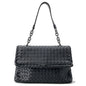 Bottega Veneta ChainShoulder Bag Black INTRECCIATOLeather