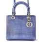 Dior Lady Dior 2WAY Handbag MetalicPurple Leather Size Medium Rovelle Bags