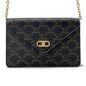 CELINE CELINE Chain Wallet Black/Brown10F822CZT PVC/Leather