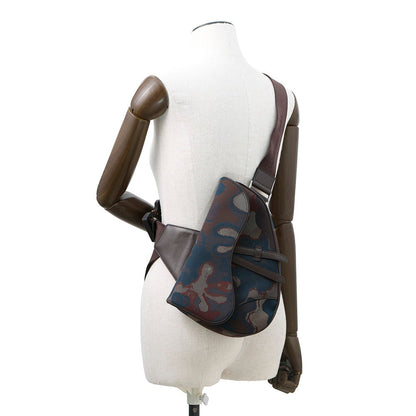 Dior Camouflage Saddle Crossbody Bag Bordeaux/Maru color Canvas Rovelle Bags