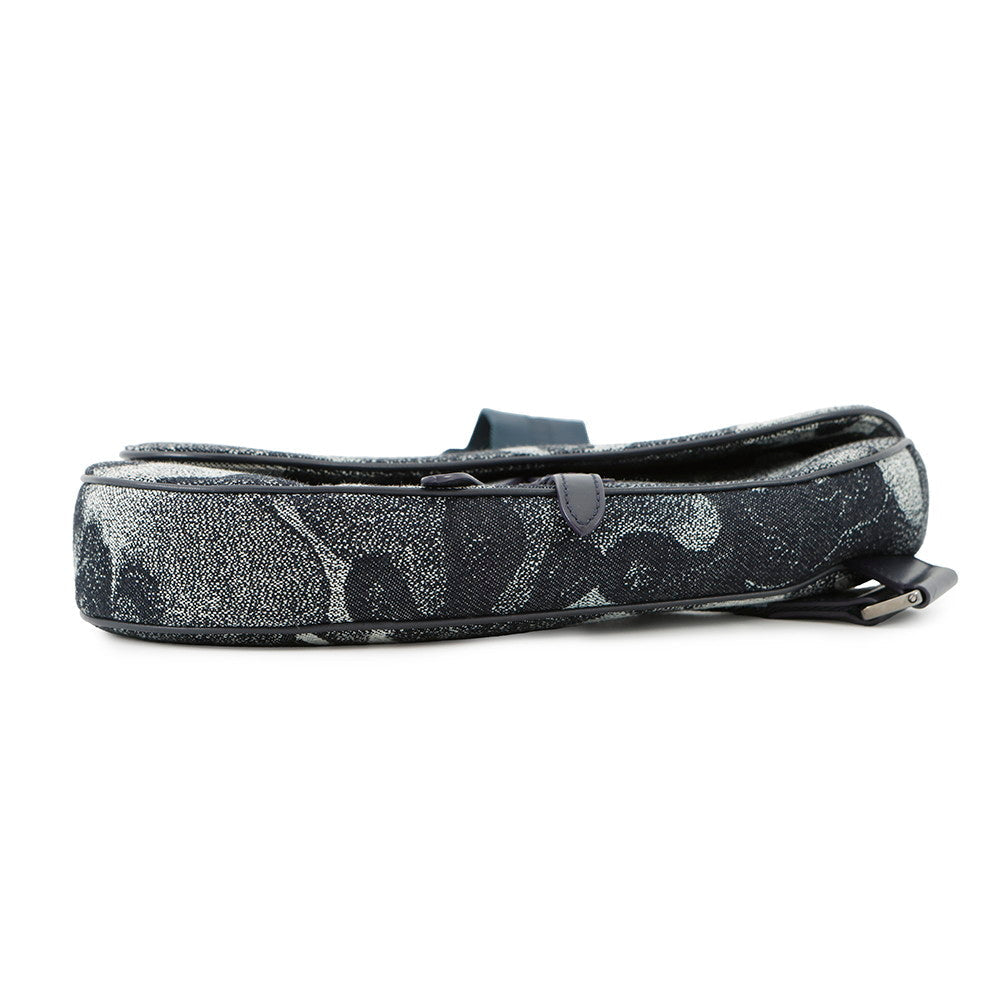 Dior Camouflage Saddle Crossbody Bag Navy Canvas Rovelle Bags