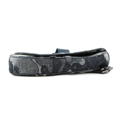 Dior Camouflage Saddle Crossbody Bag Navy Canvas Rovelle Bags