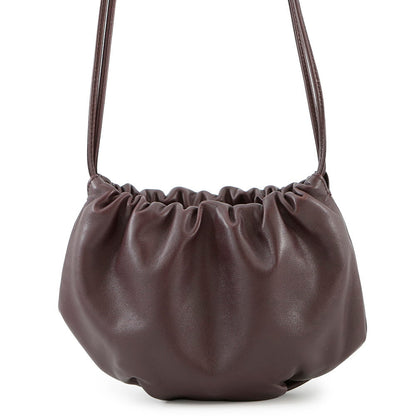 Bottega Veneta The Valve Shoulder Bag Dark Purple Leather