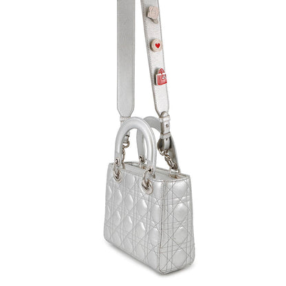 Dior Lady's Dior MY ABCDIOR Cannage 2-way Bag SilverM0538ONGE Leather Rovelle Bags