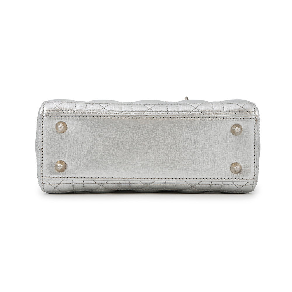 Dior Lady's Dior MY ABCDIOR Cannage 2-way Bag SilverM0538ONGE Leather Rovelle Bags