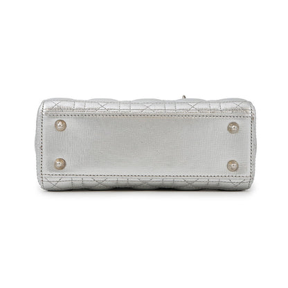 Dior Lady's Dior MY ABCDIOR Cannage 2-way Bag SilverM0538ONGE Leather Rovelle Bags