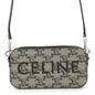 CELINE Logo Horizontal Pouch Black10L272GC6.02SI PVC Leather
