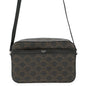 CELINE Triomphe Shoulder Bag Black/Brown PVC Leather