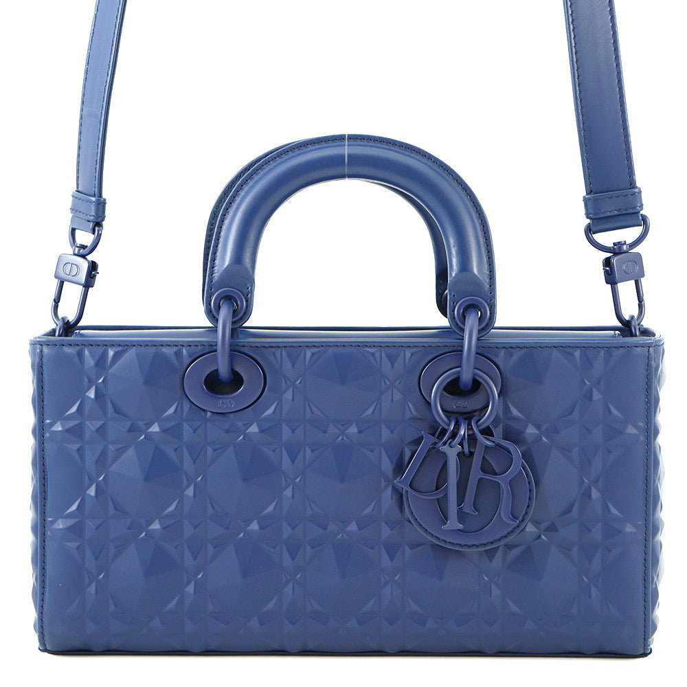 Dior Lady D Joy Cannage 2-Way Bag NavyM0540INEA Leather Size Medium Rovelle Bags