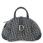 Dior Trotter double saddle bag Navy Canvas Leather Rovelle Bags