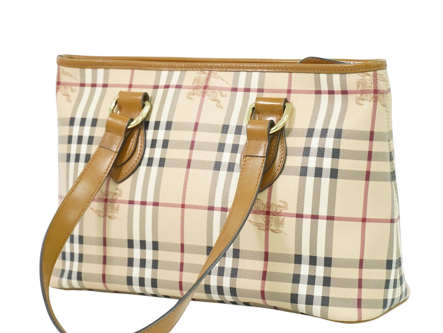 Burberry Nova Brand Canvas White Tote Bag Style 12