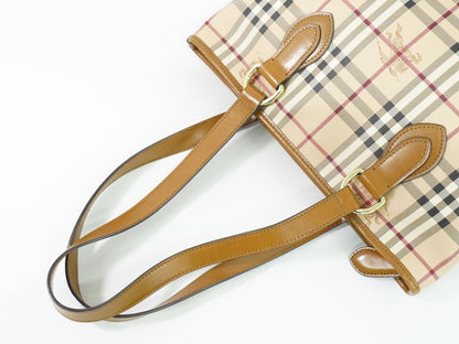 Burberry Nova Brand Canvas White Tote Bag Style 12