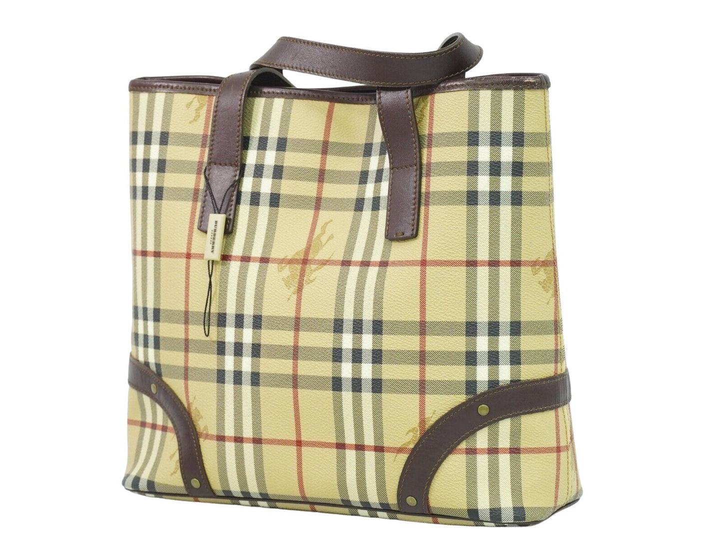 Burberry Nova Brand Canvas White Tote Bag Style 11