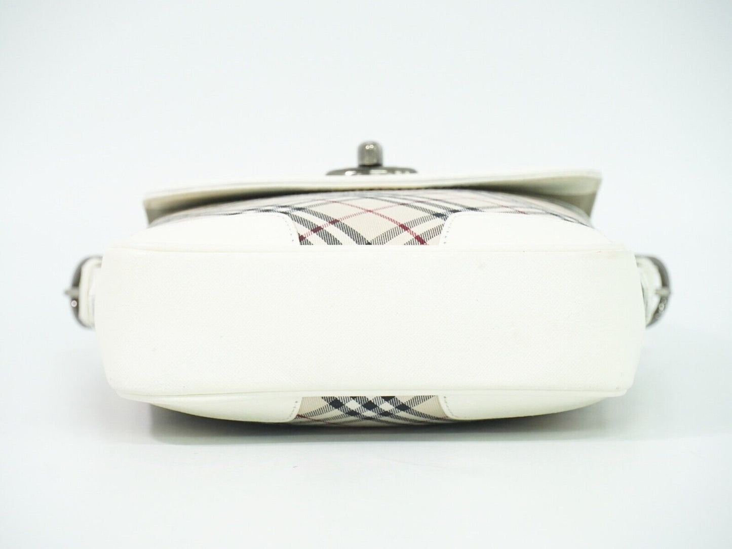Burberry Nova Brand Check White Shoulder Bag