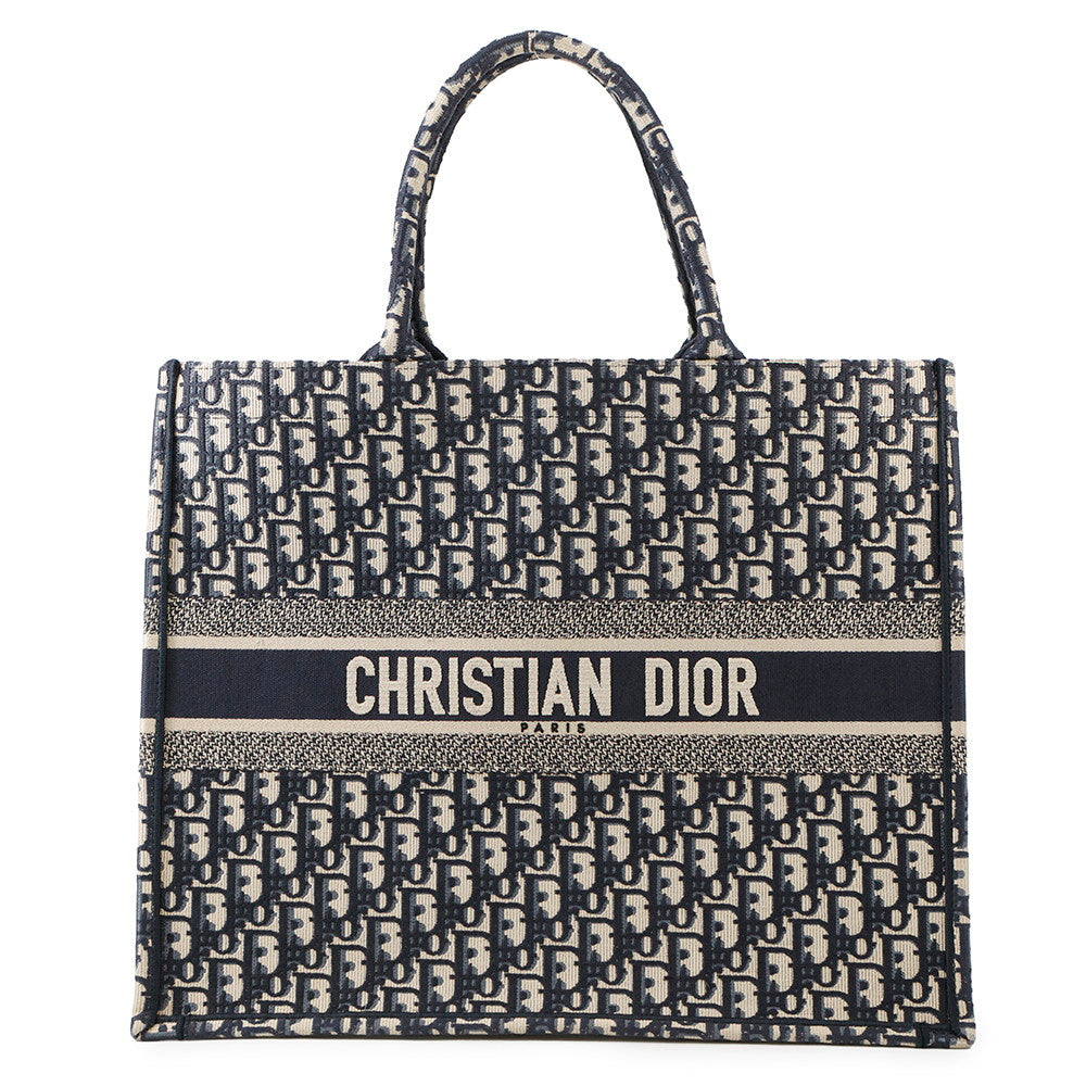 Dior Book Tote Navym1286Zriw Canvas Size Large Rovelle Bags