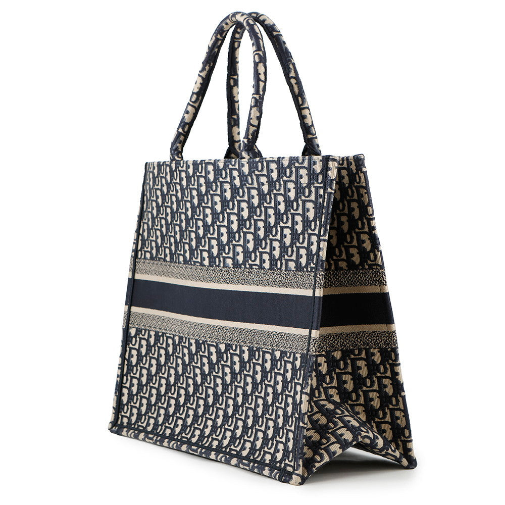 Dior Book Tote Navym1286Zriw Canvas Size Large Rovelle Bags