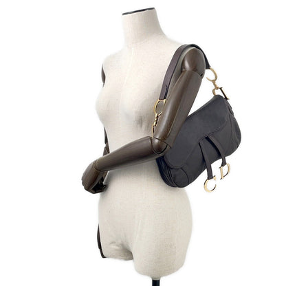 Dior Saddle OneShoulder Bag Brown Autruche Embossed Leather Rovelle Bags