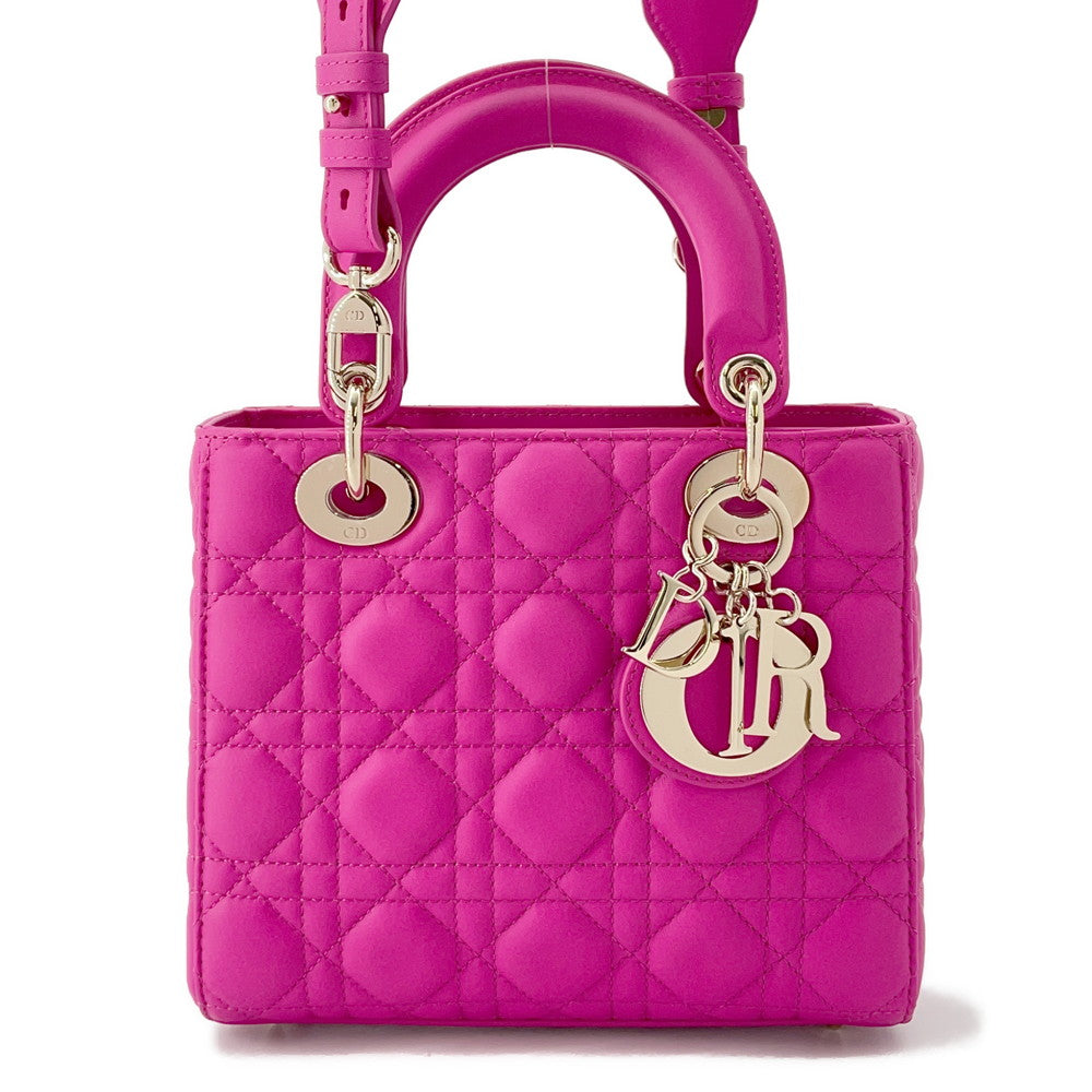 Dior Lady'S Dior My Abcdior Cannage 2-Way Bag Pinkm0538Onge Lambskin Size Small Rovelle Bags
