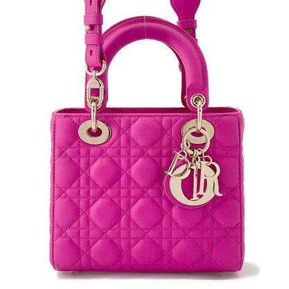 Dior Lady'S Dior My Abcdior Cannage 2-Way Bag Pinkm0538Onge Lambskin Size Small Rovelle Bags