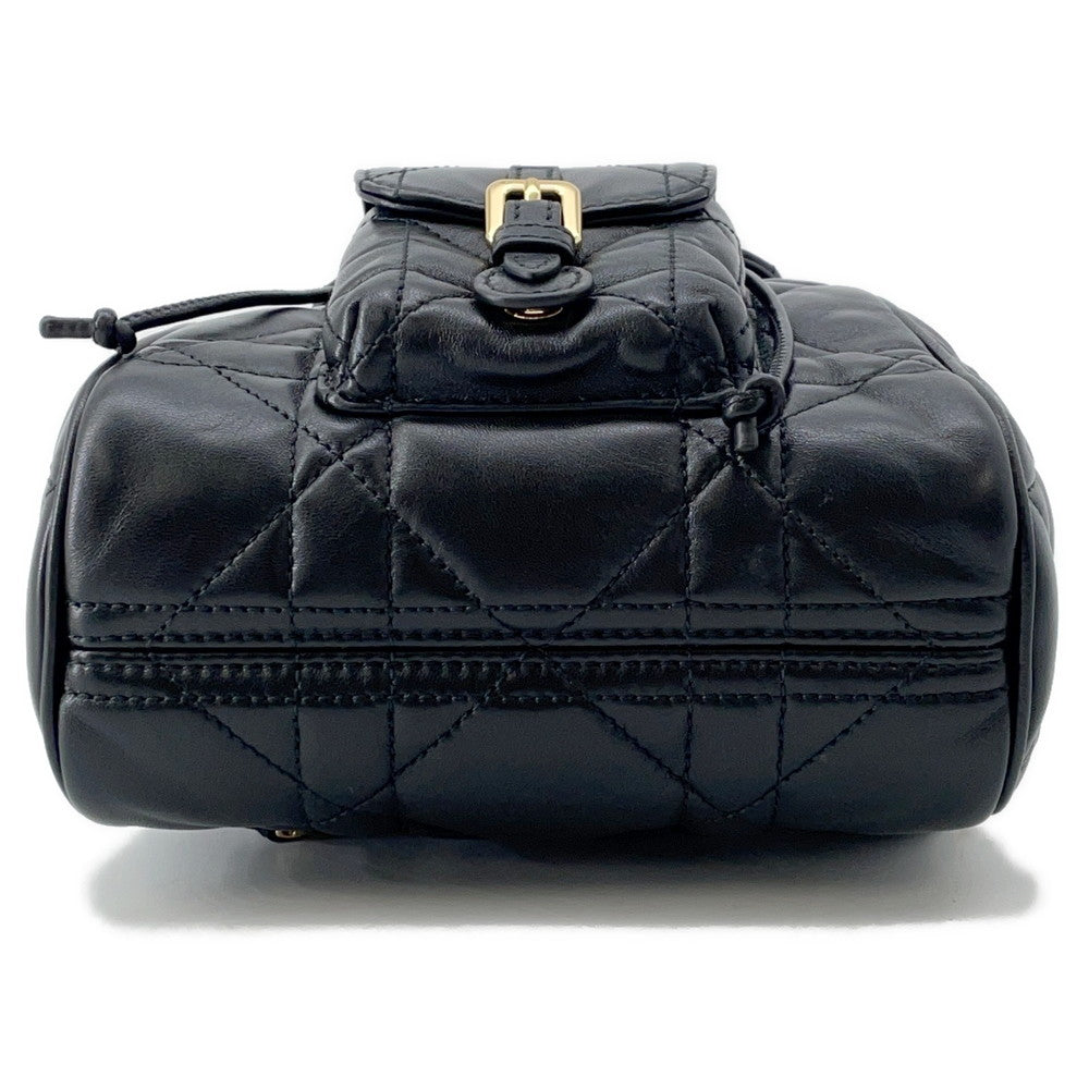 Dior Macrocannage Caro Backpack Blackm6302Unoz Lambskin Size Small Rovelle Bags