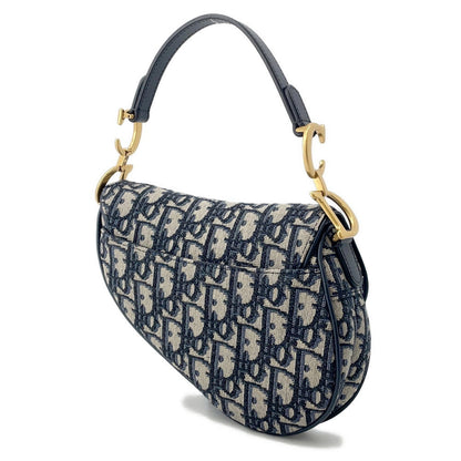 Dior Saddle Oblique One Shoulder Bag Navym0455Ctzq Canvas Leather Rovelle Bags