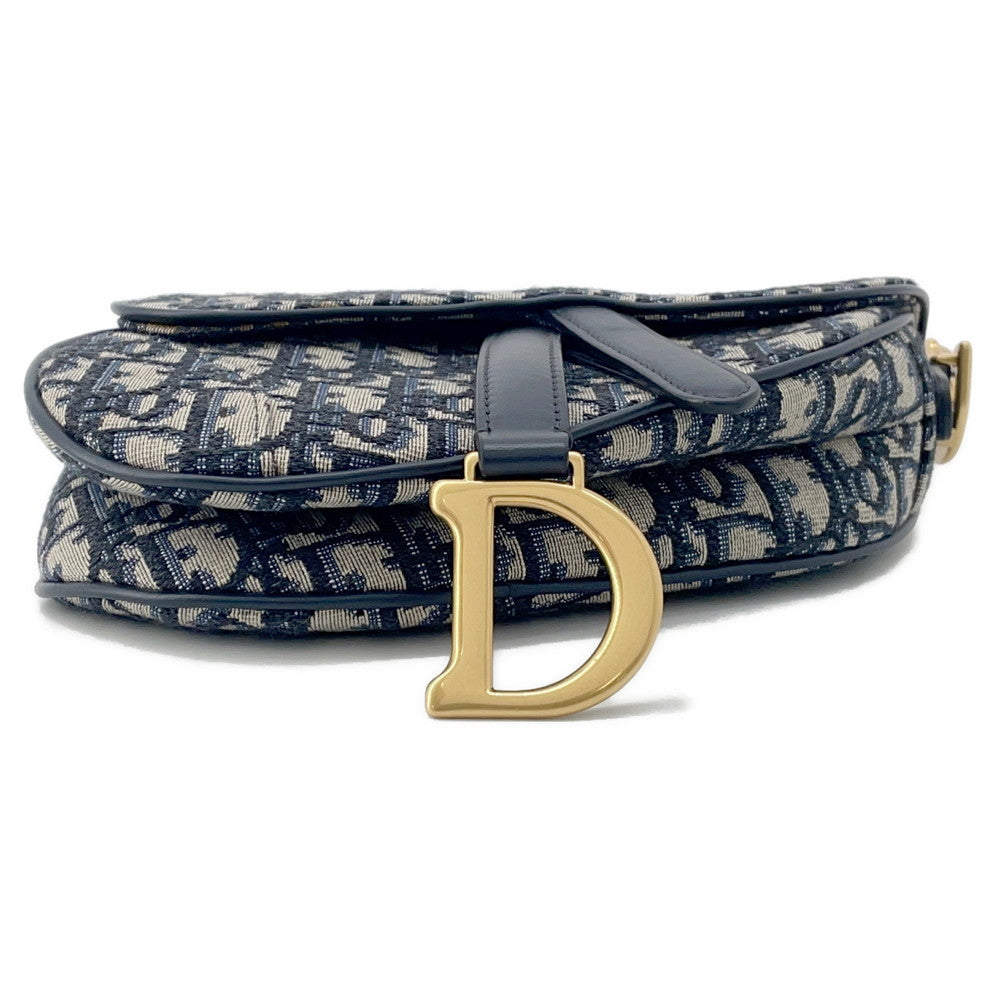 Dior Saddle Oblique One Shoulder Bag Navym0455Ctzq Canvas Leather Rovelle Bags