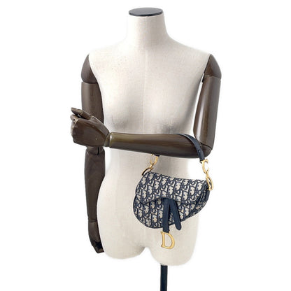 Dior Saddle Oblique One Shoulder Bag Navym0455Ctzq Canvas Leather Rovelle Bags