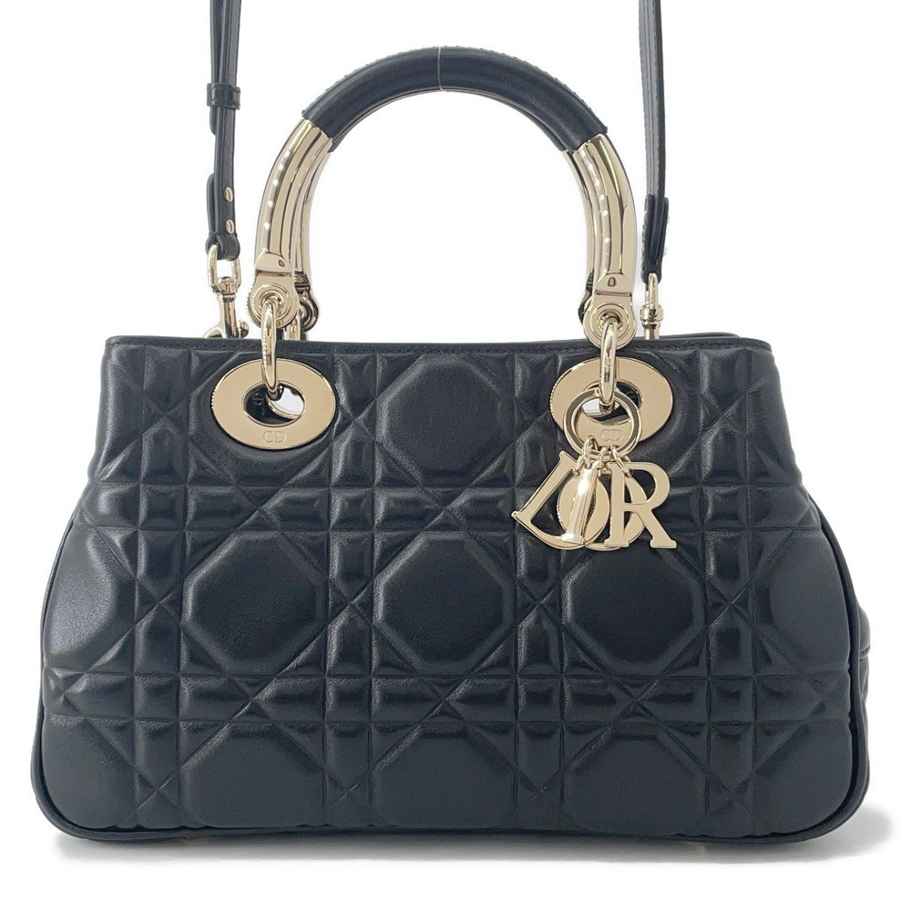 Dior Lady'S 95 22 2Way Handbag Blackm0699Ovjx Leather Size Medium Rovelle Bags