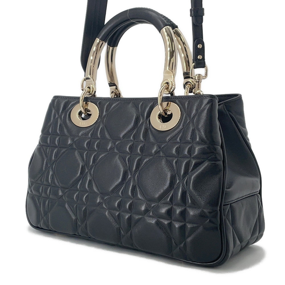 Dior Lady'S 95 22 2Way Handbag Blackm0699Ovjx Leather Size Medium Rovelle Bags