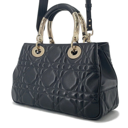 Dior Lady'S 95 22 2Way Handbag Blackm0699Ovjx Leather Size Medium Rovelle Bags