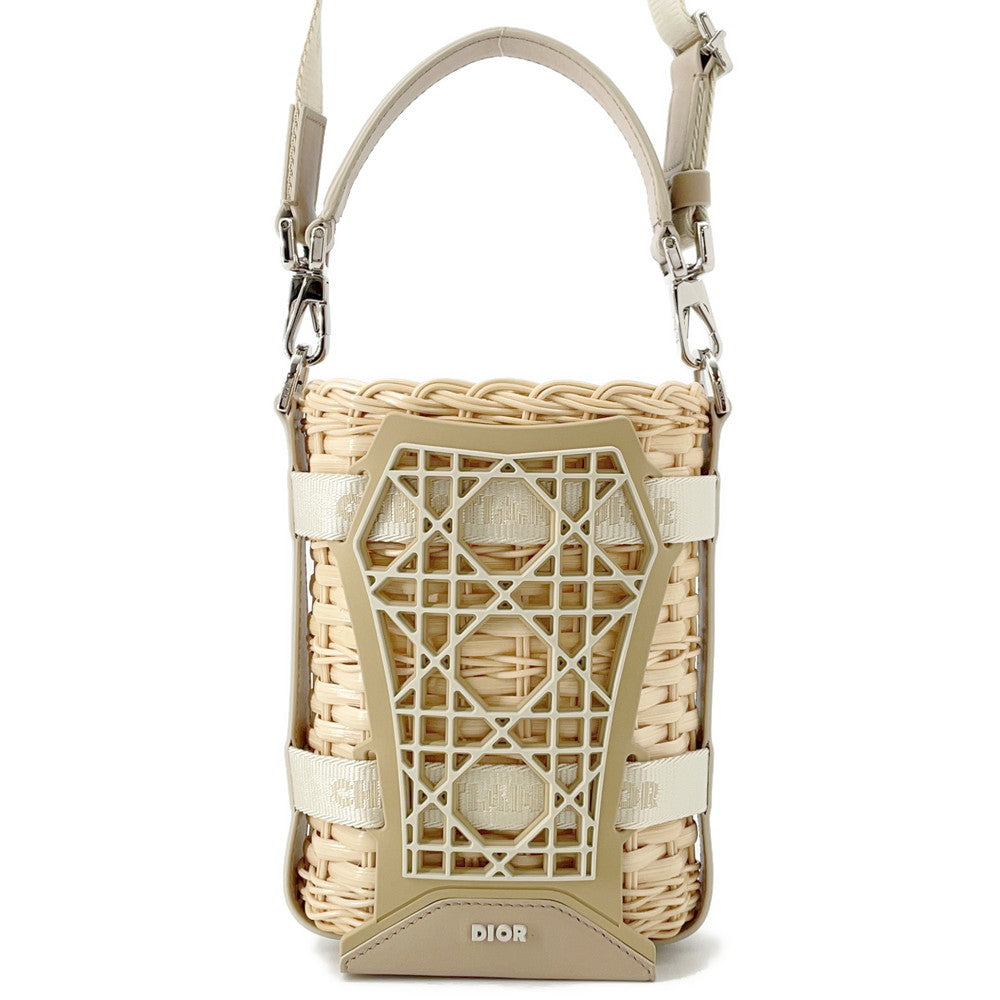 Dior Sahara 2-Way Bucket Bag Beige2Eskh376Bas Raffia Leather Rubber Size Nano Rovelle Bags
