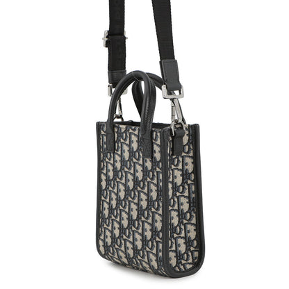 Dior Oblique Leather Navy Tote Bag Leather Rovelle Bags