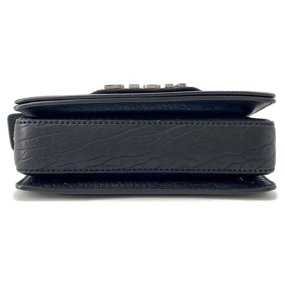 Dior Mosaique Logo Shoulder Bag Black Leather Rovelle Bags