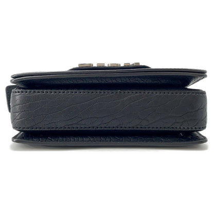 Dior Mosaique Logo Shoulder Bag Black Leather Rovelle Bags