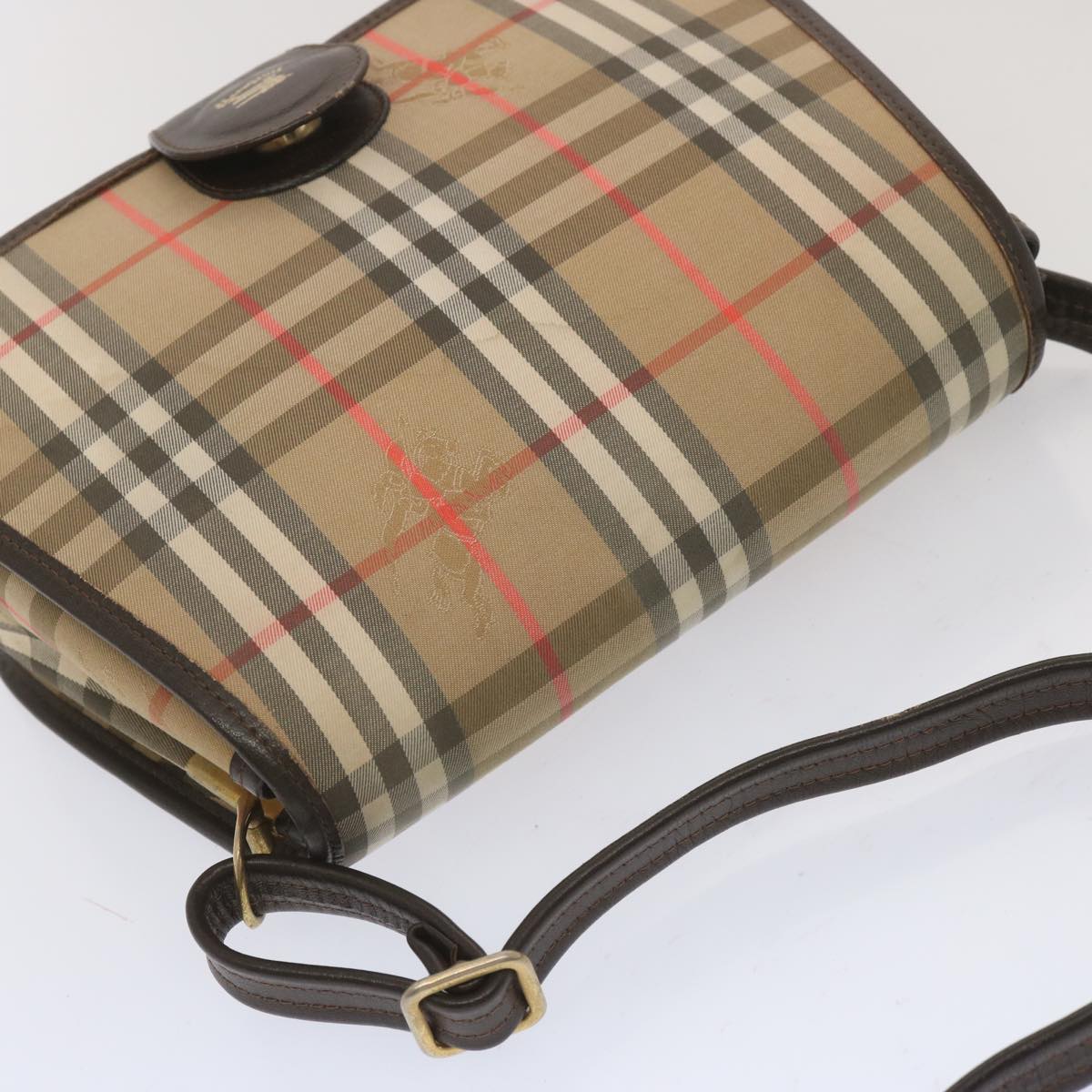 Burberry Nova Brand Canvas White Shoulder Bag Style 9